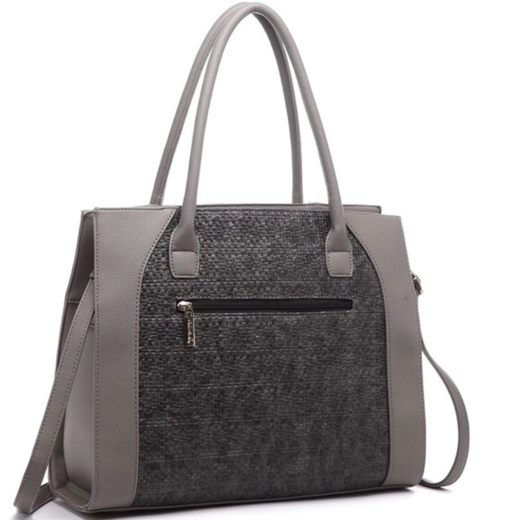 ⚡️SALE⚡️ Dariela Weave Large Structure Tote - Gray - Picture 2 of 5